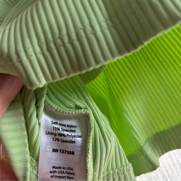 Year of Ours Ribbed Bralette Tank Top Athletic‎ Pistachio Green NWT Size L - Picture 5 of 5